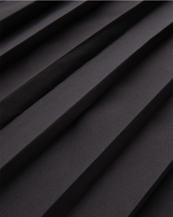 【5525 &times; MAICHI】STRETCH PLEATS SKIRT 詳細画像 BLACK 8