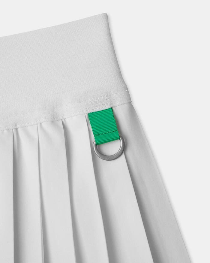 【5525 &times; MAICHI】STRETCH PLEATS SKIRT 詳細画像 WHITE 4