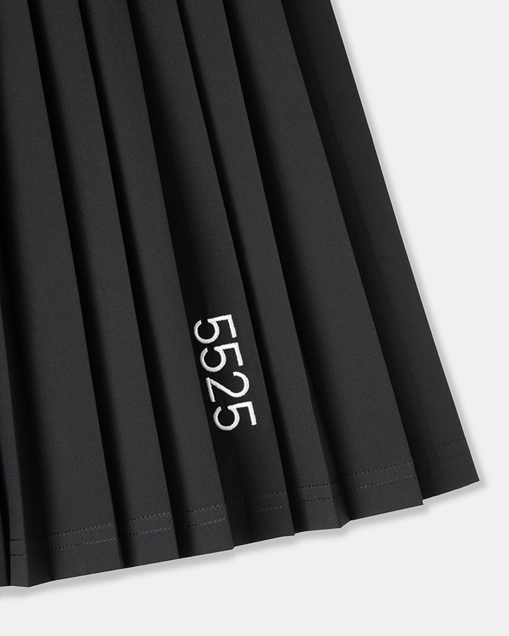 【5525 &times; MAICHI】STRETCH PLEATS SKIRT 詳細画像 BLACK 2