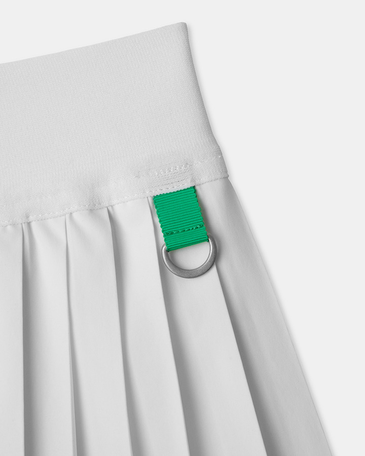 【5525 &times; MAICHI】STRETCH PLEATS SKIRT 詳細画像 WHITE 4