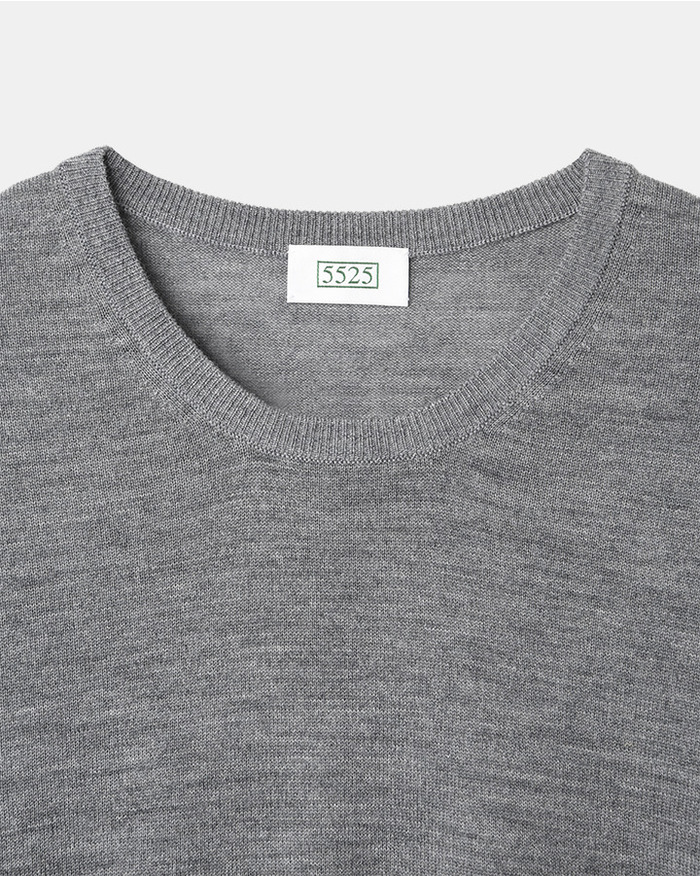 5525 CREW NECK H/G SWEATER 詳細画像 LT.GRAY 2